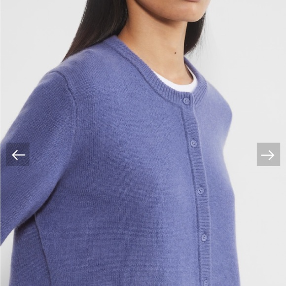 Aritzia Cashmere Periwinkle Cardigan - Picture 6 of 9